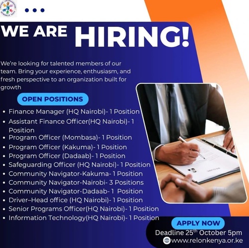 RELON-KENYA is Hiring! 📢