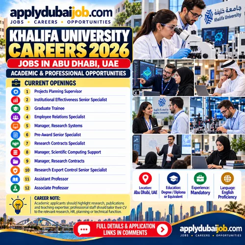 Khalifa University is Hiring in Abu Dhabi – Latest Jobs in UAE
